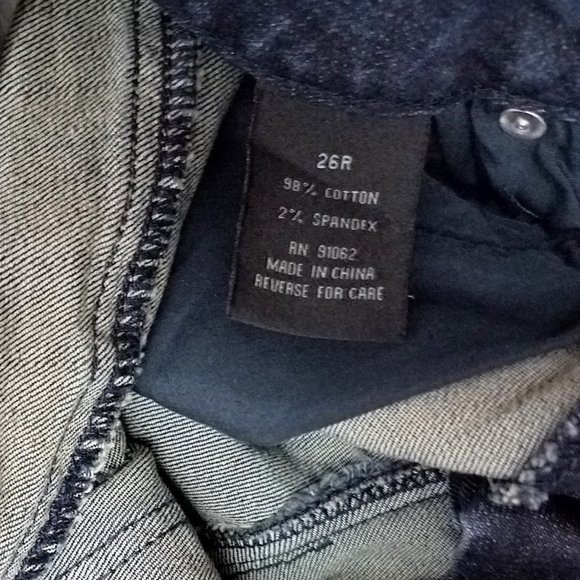 POETIC JUSTICE Corrine High Rise Flare Distressed Denim Jeans - Women's 26 R - Picture 6 of 6